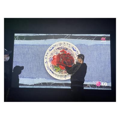 China Custom Size Sound Frame Fiberglass Projector Screen Transparent Projector Screen 150 Inch Framed Projection Screen for sale