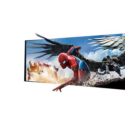 China 200 Inch Micro-hole View 16:9 Curved Movie Screen Viewed Transparent Projector Screen for sale