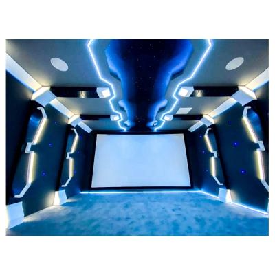 China Frame 138 Arc Depth 16:9 High Definition Gray HD Screen Projector Sound Transparent Projector Screen for sale