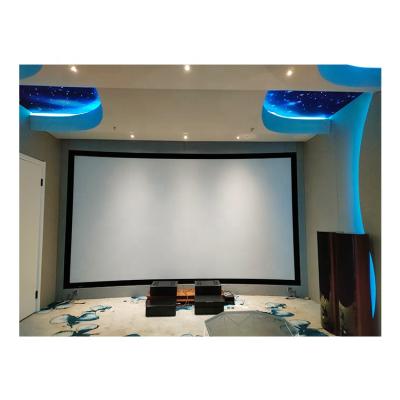 China Frame Arc Depth 146 HD Screen White Projector Screen Fabric Curved White Projector Screen for sale