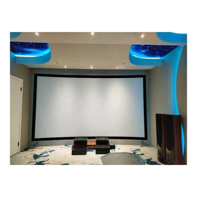 China Professional Custom White Frame Projection Screen Material Video Curved HD Projector Screen for sale