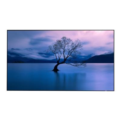 China View 100 Inch 16:9 Ultra Narrow Frame Flat Edge Microporous Sound Transparent White Screen for sale