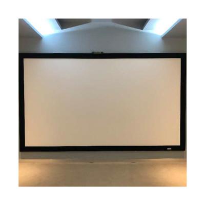 China Frame 200 Inch Silent High Definition White Screen PVC Frame Style Fabric Projector Screen for sale