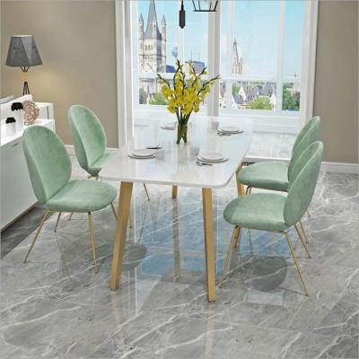 China Dining Table Marble Top Set (Other) Adjustable Furniture Black Gold Dining Room for sale