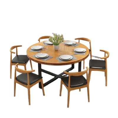 China Retro American Wooden Chairs Wooden Square Dining Table for sale