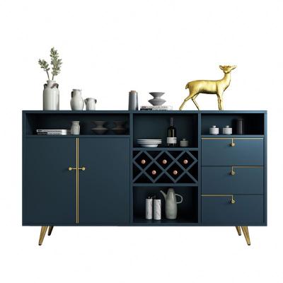 China (Size)Adjustable Luxury Modern Blue Wooden Cabinet Dining Room Home Furniture Painted Spiegel Furniture Design Sideboards for sale