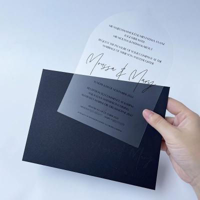 China Brand promotion/congratulation/invitation New Style Ecofriendly Wedding Invitations Set Luxury Acrylic Wedding Invitation Card for sale