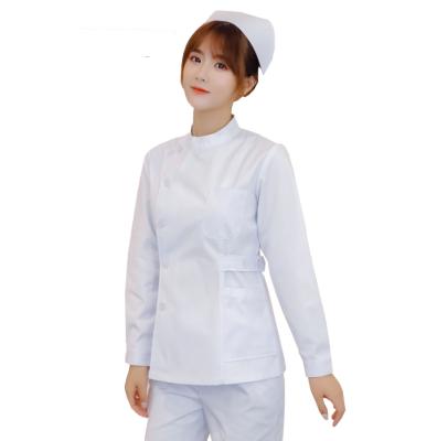 China Navy Blue Short Sleeve Female Split Suit Hospital Nurse Uniform Suit Dental Oral Male Doctor Nursing Coveralls for sale