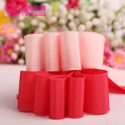 China Color fastness custom printed polyester grosgrain ribbon wholesale stock logo by roll 105 colors in-stock for sale