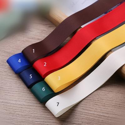 China Viable wholesale price polyester grosgrain ribbon for hat ribbon hat ribbon low MOQ instock for sale