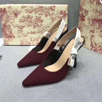 China Other Woman Designer Shoes Pumps High Embroidered Ribbons Embellished Flat Bows Dress Casual Luxury Heels for sale