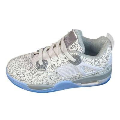 China TPR High Top Mens Sports Shoes Blue White Basketball Sneakers For Women for sale