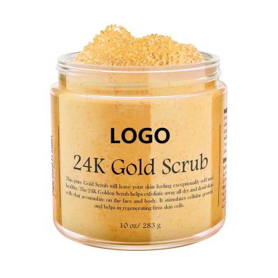 China Exfoliator Private Label 24K Gold Scrub Moisturizing Anti Aging Face And Body Scrub for sale