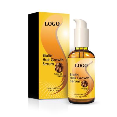 China Organic Private Label Hair Loss Prevention Anti Hair Loss Promote Hair Regrowth Biotin Hair Growth Serum for sale