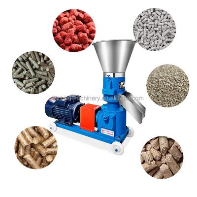 China Poultry Farm Processing Granulator Price Die Flat Extruder Animal Poultry Chicken Fish Pelletizer Feed Mill Mini Pellet Making Machine for sale