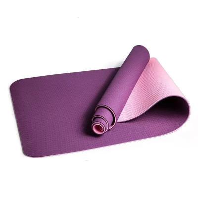 China 2022 Eco-Friendly / Biodegradable Hot Selling Organic Biodegradable Anti Slip Luxury Keep Tape Yoga Mat Outdoor 6 Mm Eco-Friendly Health Travel for sale