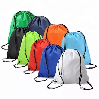 China Durable Drawstring Backpack Bags Cheap Reusable Nylon Football Shoe Bag Custom Drawstring Logo for sale