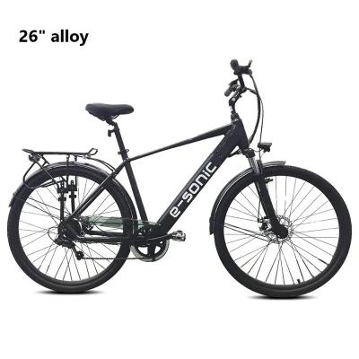 China Aluminum Alloy New eCity-02E 26 Inch Electric Mountain Bike With 36v 10.4Ah Battery Hidden LCD Display 7 SHIP Electric MTB Bicycle for sale