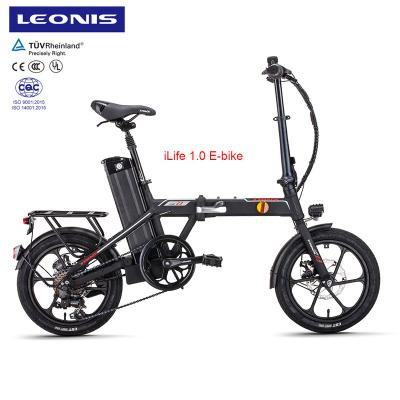 China New LEONIS TRINX Portable iLife 1.0 36v 250W Folding 16 Inch Electric Bicycle With ALUMINUM Alloy Frame And Fork for sale