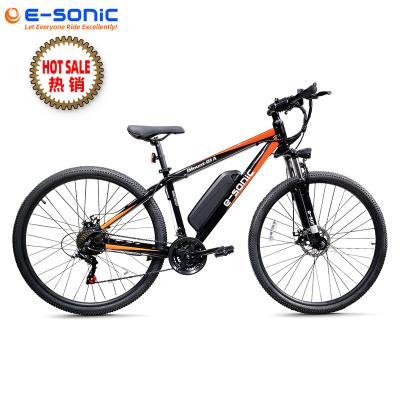 China Latest fair 29 inch aluminum alloy canton mountain electric bicycle with 21 speed aluminum alloy frame ebike adult mountain e bike for sale for sale