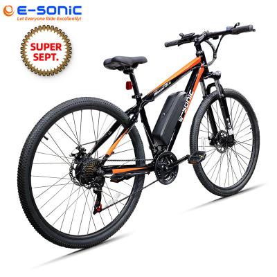 China OEM aluminum alloy 29 inch mountain ebike with 21 speed front fork suspension electric bicycle for wide people used for sale