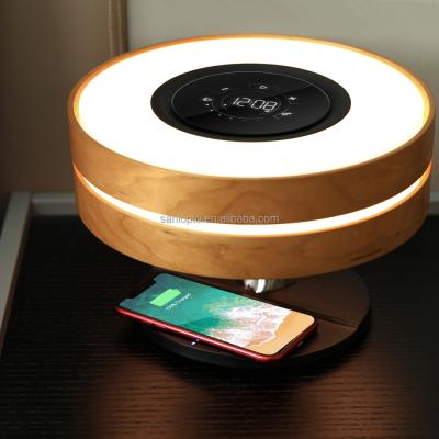 China Modern Touch Table Lamp with Wireless Charger and Speaker Dimmable Wireless Modern Desk Lamp Nightstand Lamp for Bedroom Living Room for sale