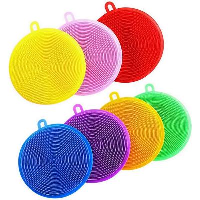 China Wholesale Viable Silicone Sponge Dish Wash Kitchen Scrubber for sale