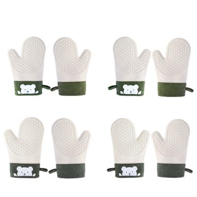 China Higher New Heat Resistant Kitchen Oven Glove Silicone Oven Mitt Style Multifunctional Professional Heat Resistant for sale