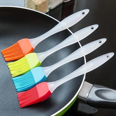 China BBQ Food Grade BPA Free Silicone Baking Oil Free Wide Heat Resistant Wholesale Viable Play Brush Silicon Basting Brush For Kitchen for sale