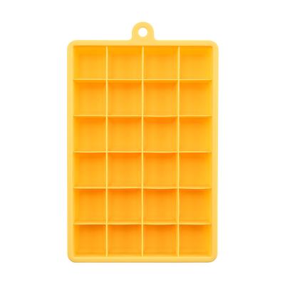 China Sustainable Hot Sale Easy-Release Flexible Square Silicone Ice Cube Trays for sale