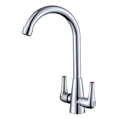 China With Slide Bar 304 Stainless Steel Shower Sets Hot Cold System Mixer Thicken Handle Kitchen Faucet for sale