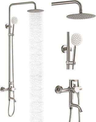 China With European Slide Bar High Reliability Shower System Faucets Bathroom Parts With Faucet sus 304 Shower Sets for sale