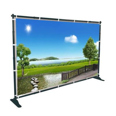 China Backdrop Promotion Fabric Large Format Banner Aluminum Advertising Stand for sale