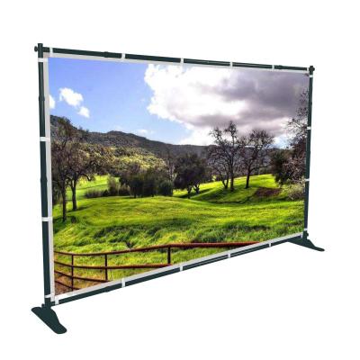 China Aluminum Banner Stand Adjustable Backdrop Pole With Heavy Feet Display for sale