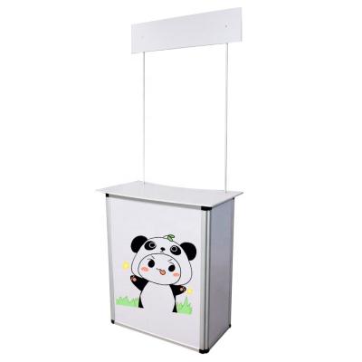 China Aluminum+PVC Foldable Promotion Portable Table Booth Trade Show Display Banner Stand for sale