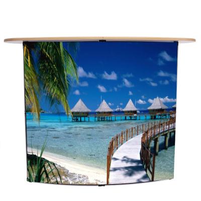 China Aluminum Foil Pop Up Display Promotional Table For Exhibition for sale