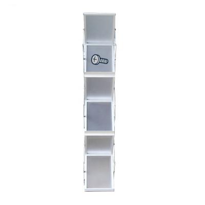 China Aluminum+iron+PS Board Catalog Rack A4 Zig Zag Brochure Literature Rack Magazine Display Rack Aluminum Brochure Holder for sale