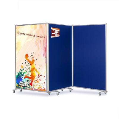 China Aluminum And KT Board Partition Screen For Advertising Campaigns And Break Up Space Portable Folding Billboards for sale