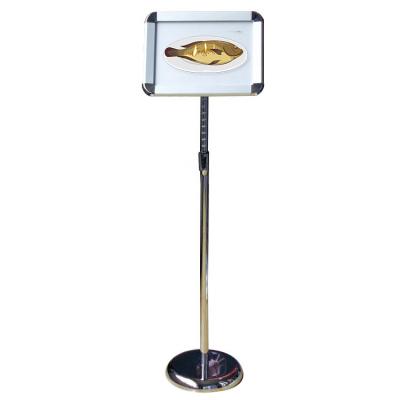 China Adjustable Aluminum Foil Advertising Poster Stand For Display for sale