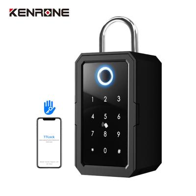 China Modern Home/Apartment/Office/Campus/Dormitory Lock Modern Tuya Portable Smart Password Lock Key Box With App Waterproof Smart Fingerprint Key Box for sale