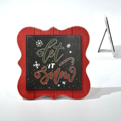 China MDF Christmas Decoration Wooden Sign Holder for sale