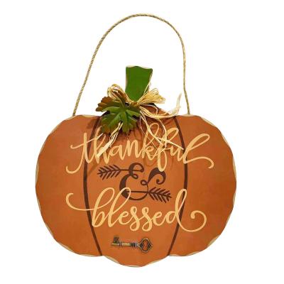 China Harvest CLASSIC Pumpkin Thanksgiving Wood Wall Hanging For Home Decoration for sale