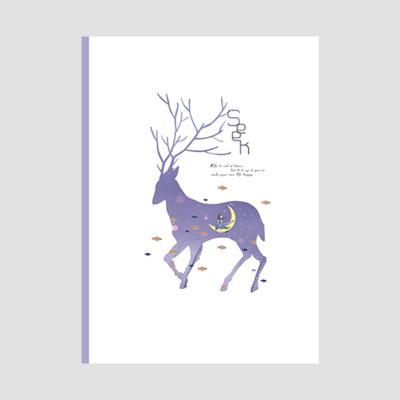 China High Quality A5 Moose Notebook Diary Student School Office Stationery Item Supplies Journal Animal Soft Notebook for sale