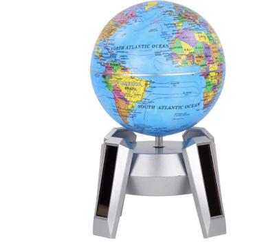 China Geography Teaching 10.6CM Diameter Customized Color Autogyrating Globe With Solar Power, Tellurion, Geography Use for sale