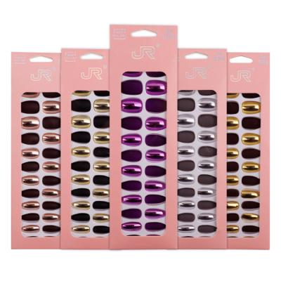 China 2021 Recyclable New Arrives Matte Polished European Style Nails Packaging Box Press On Nails for sale