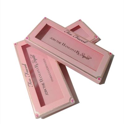 China Recycled Materials Custom Box Logo Lashpackaging Gift Boxes With Window Lid for sale