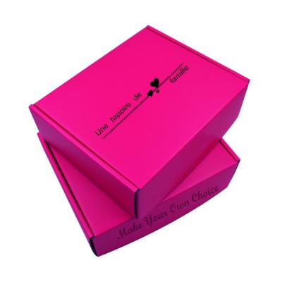 China Recyclable Custom Delivery Box Corrugated Mailer Boxes Red Colors Printing Box for sale