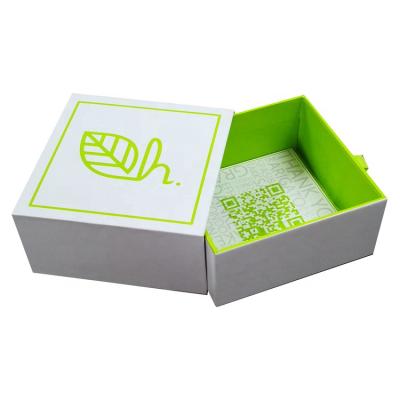 China Recyclable Packaging Boxes Slide White Cardboard Gift Box Custom for sale