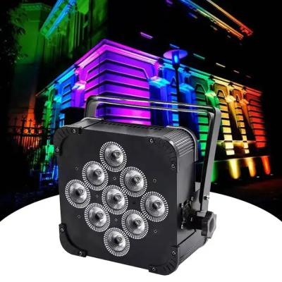 China Powerful Wireless Battery Operated 9*18w RGBWAUV LED Uplights Model Stage Lights for sale