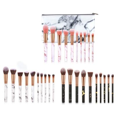 China Flat Brush Beauty 10Pcs/Set Power Brush Professional Makeup Brush Set Make Up Brushes for sale